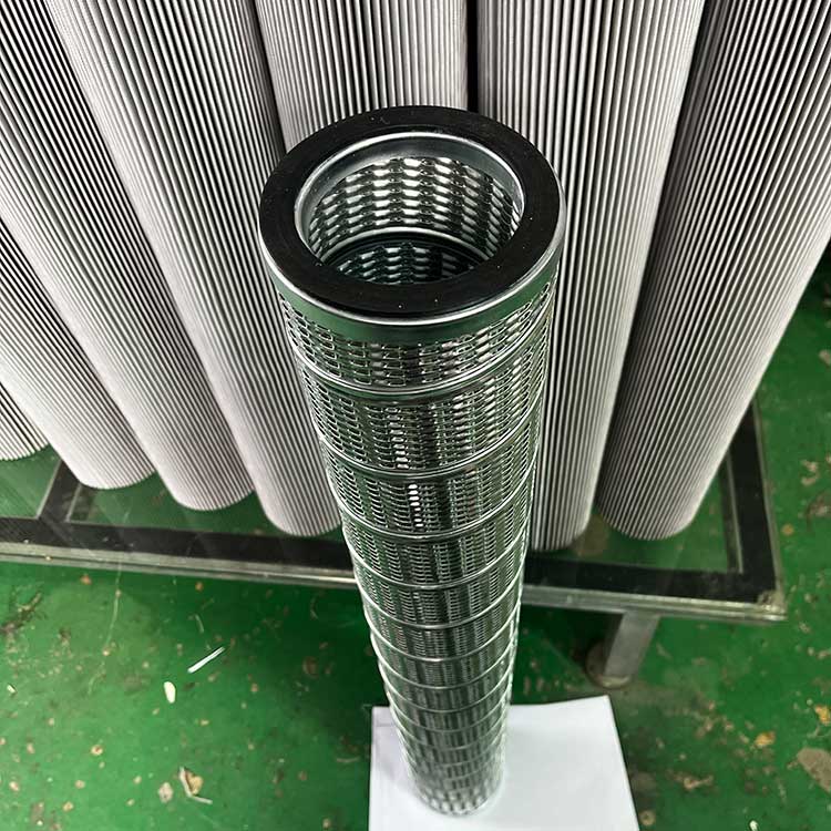 華豫供應114*80*914魚鱗式不銹鋼骨架5μm精度天然氣分離濾芯